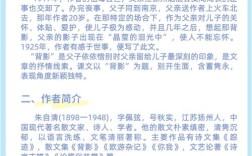 背影朱自清文学常识