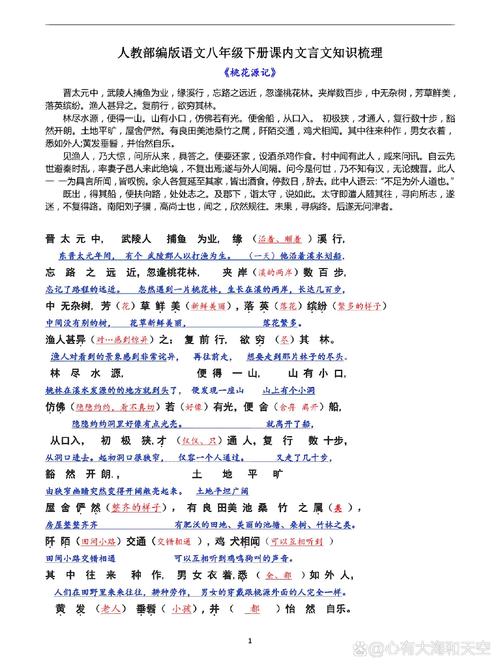 八年级下文言常识有哪些重点难点?-图1 八年级下文言常识有哪些重点难点?-图1