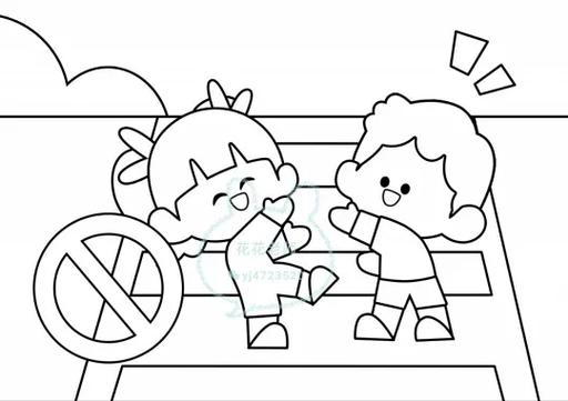 幼儿安全常识的简笔画-图1