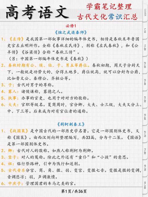 高考必考古代文化常识有哪些考点？-图1