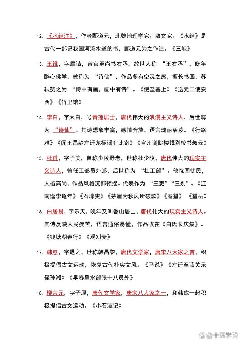 中考语文文学常识总汇有哪些重点?-图2 中考语文文学常识总汇有哪些重点?-图2