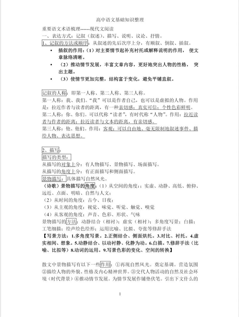 高中语文常识积累大全有哪些必备考点？-图2