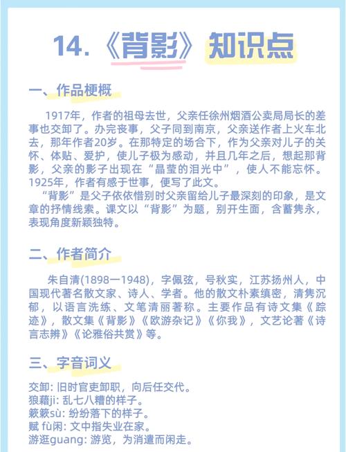 背影朱自清文学常识-图1