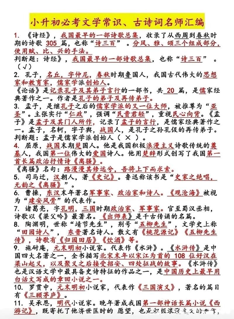 成都小升初文学常识-图2 成都小升初文学常识-图2