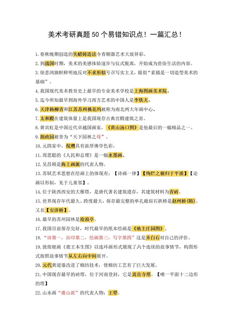 艺术 文艺常识考试-图1