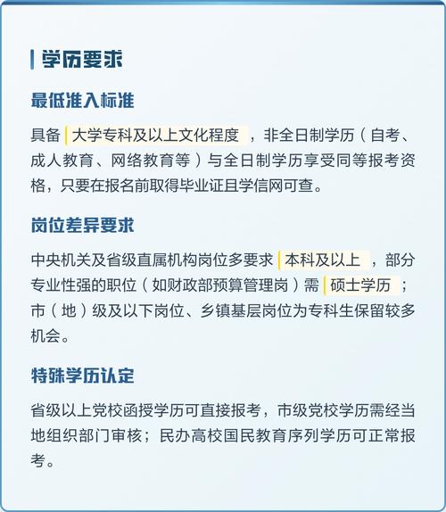 2026国考报名条件具体有哪些限制？学历、专业、工作经验要求是什么？-图3
