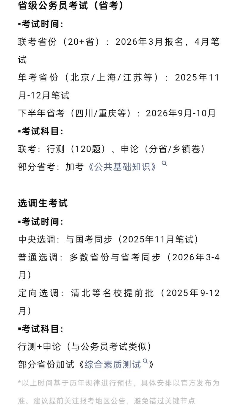 2026国考笔试时间何时公布?预计会延续往年安排吗?-图3 2026国考笔试时间何时公布?预计会延续往年安排吗?-图3