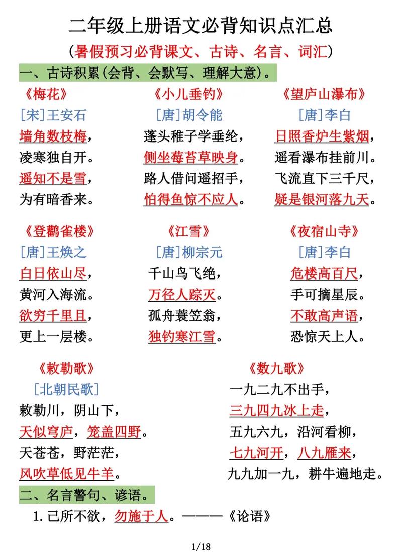 小学二年级文学常识-图1