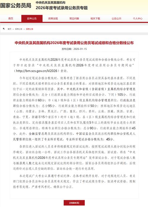 2026国考成绩几时出?查分入口和流程是怎样的?-图2 2026国考成绩几时出?查分入口和流程是怎样的?-图2