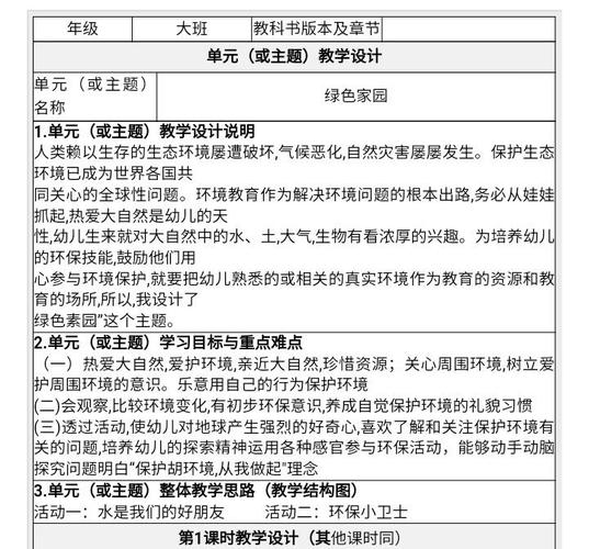如何设计符合大班幼儿认知特点的环保常识教案？-图3